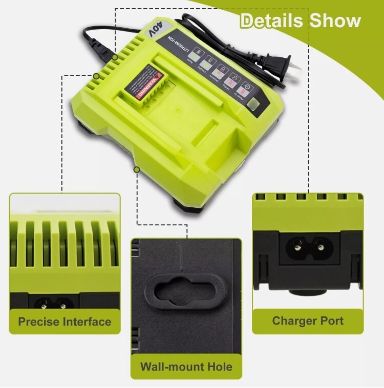 40V OP401 Charger For Ryobi OP4060 40 Volt LI-ION Battery OP40601 OP4050A OP400