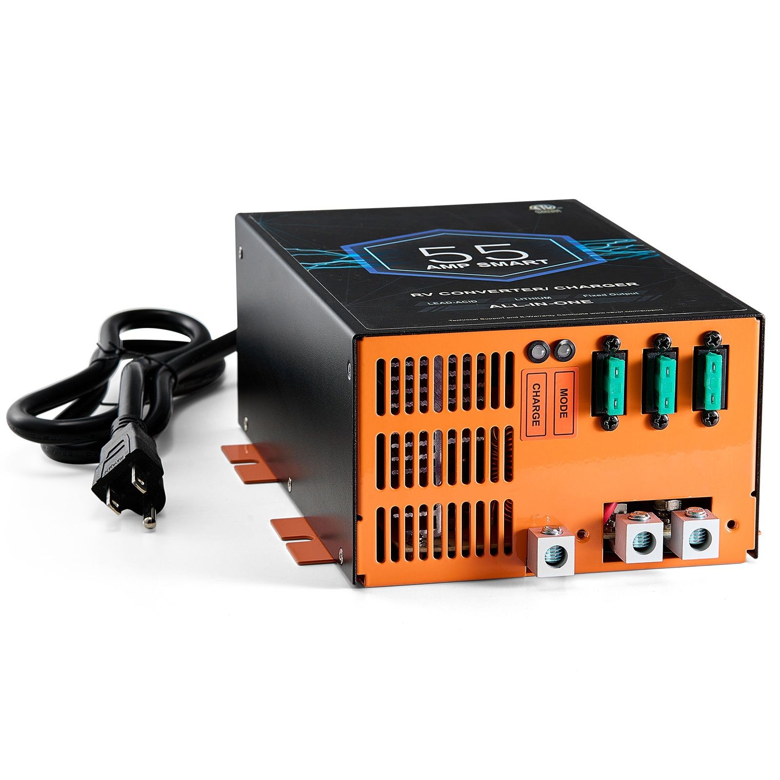 RV Converter, 55 Amp, 110V AC to 12V DC RV Power Converter Battery Charger with
