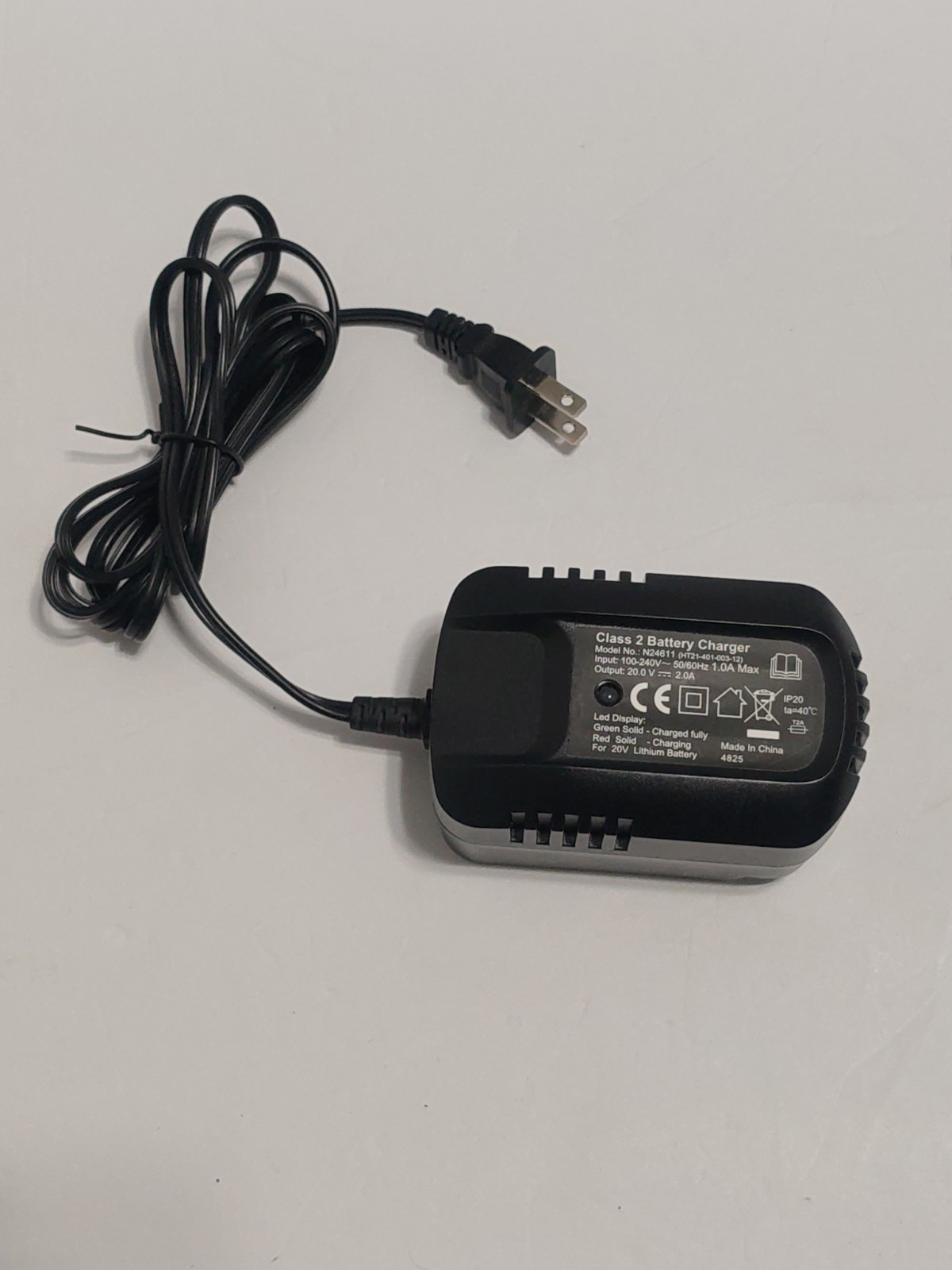 for Hyper Tough 20V 2A Lithium-Ion Battery Fast Charger with LED Indicator Light