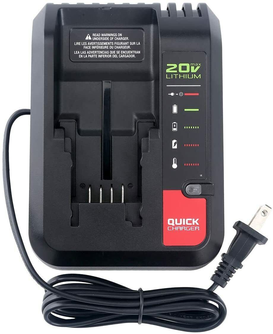 20V Lithium Battery Rapid charger MAX for Black&Decker and Porter Cable 20 Volt