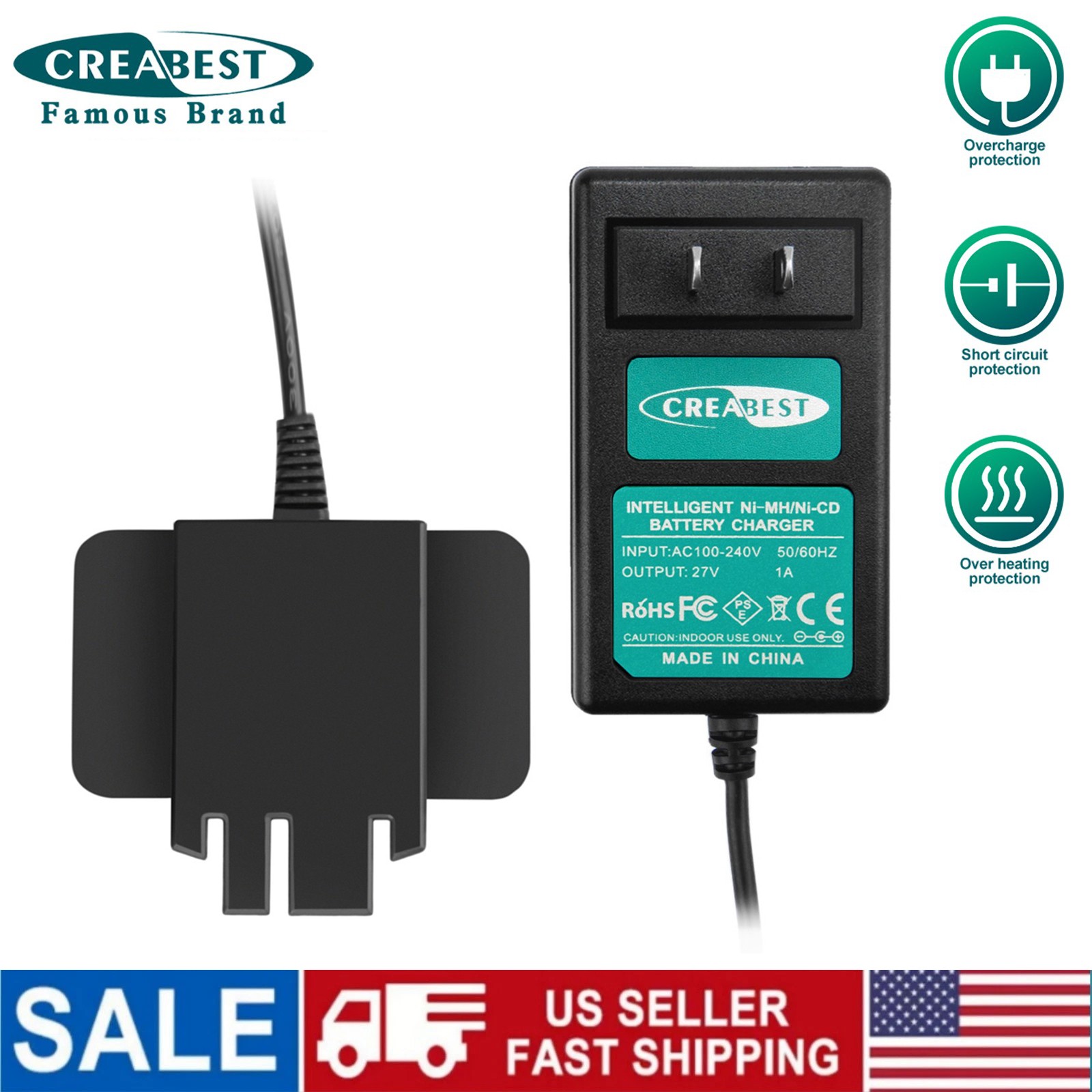 7.2V-18V Ni-MH/CD Charger For AEG/MILWAUKEE MX18 BS14X 48-11-1960 BS12X Battery