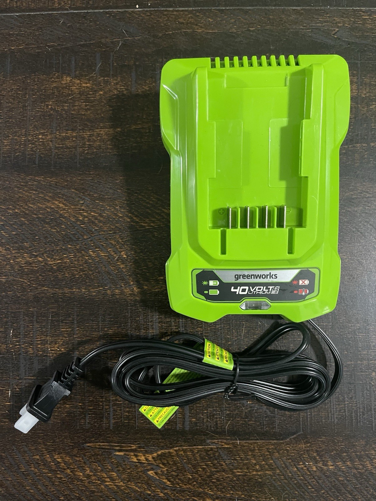 GreenWorks 29482 G-MAX 40V Lithium-ion Battery Charger – Green – Brand New