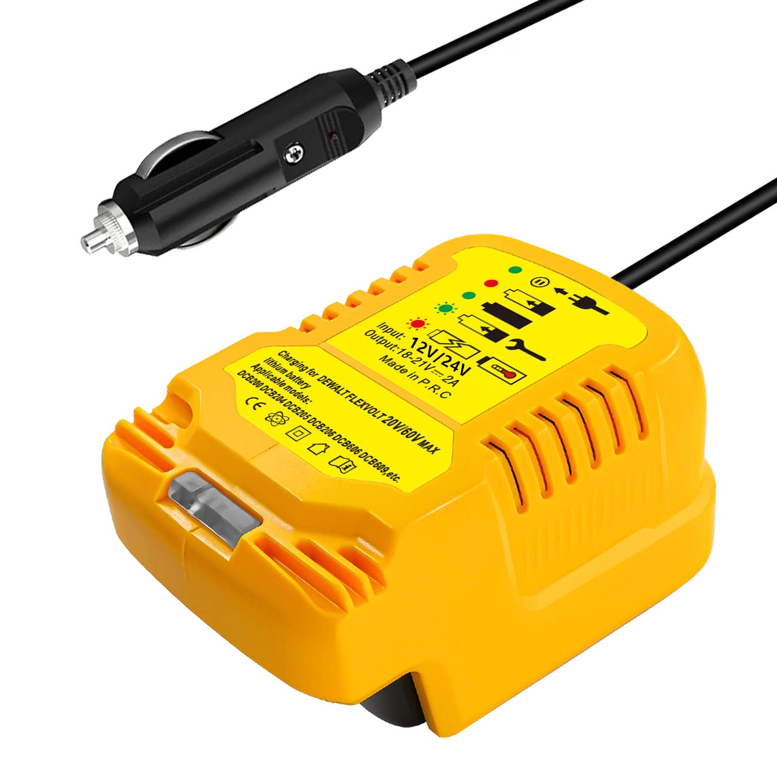 Replacement Mini Charger for DeWalt 20V 18V Li-ion Battery DCB102 DCB115 Car Use