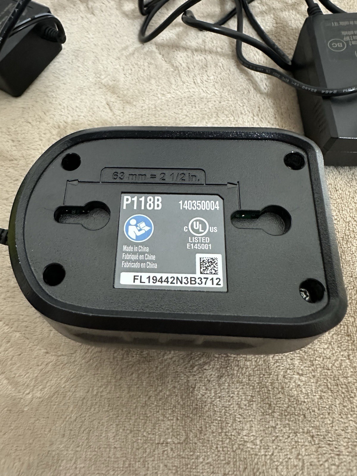 (LOT OF 3) Ryobi Battery Charger Kit – Chargers Only Working P119 PCG002 P118B