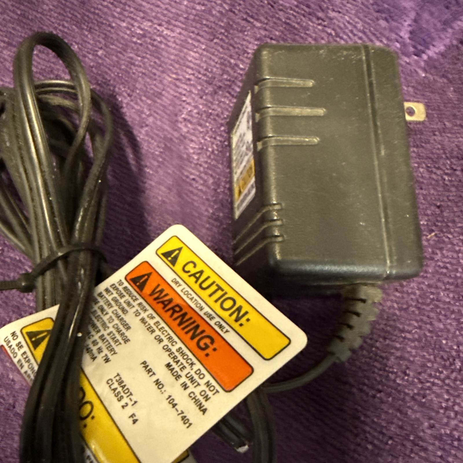 Toro OEM Battery Charger Part No. 104-7401 For Electric Start Lawnmower