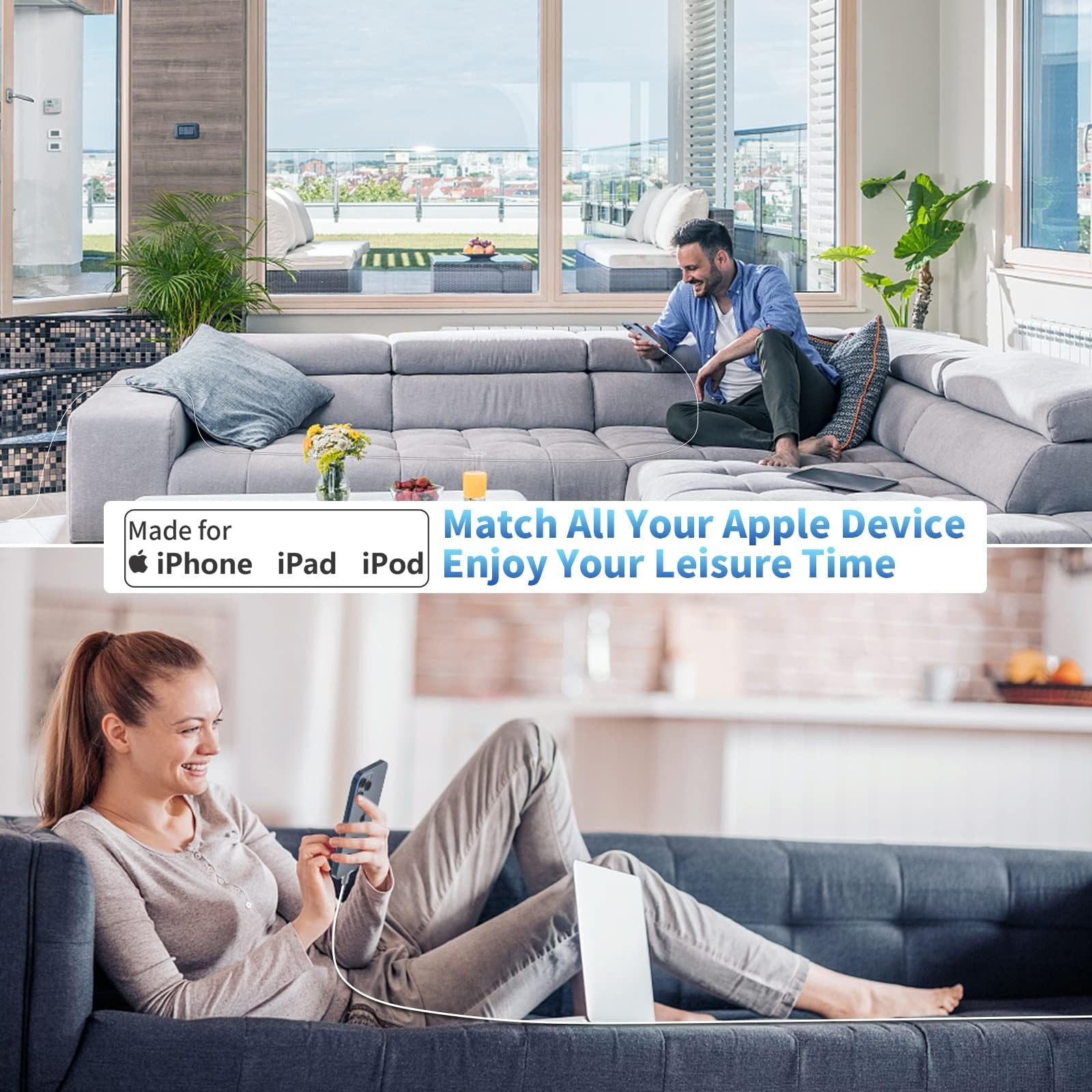 Mfi Certifiediphone 14 Charger Charging Rombica 2Pack 20W Pd Usb-C Power Wall
