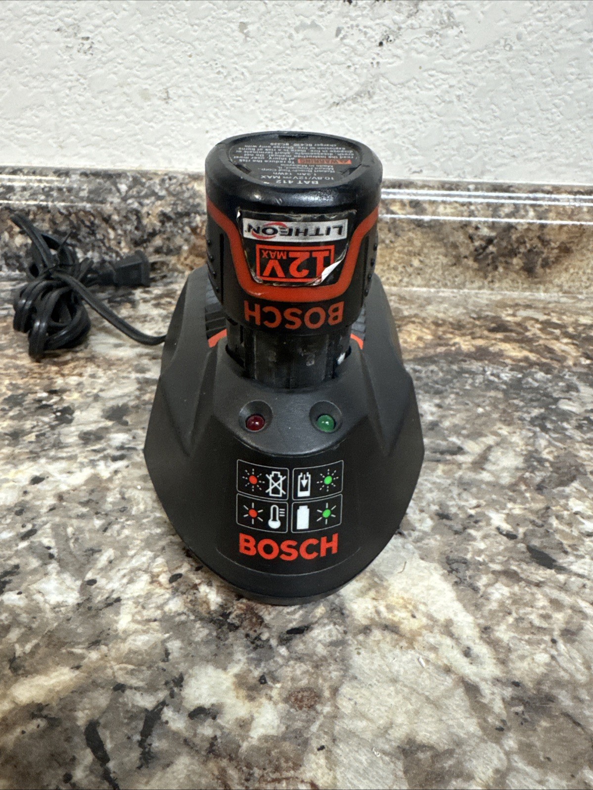 Bosch BC430 Charger With 12v Max Lithium Battery BAT 412