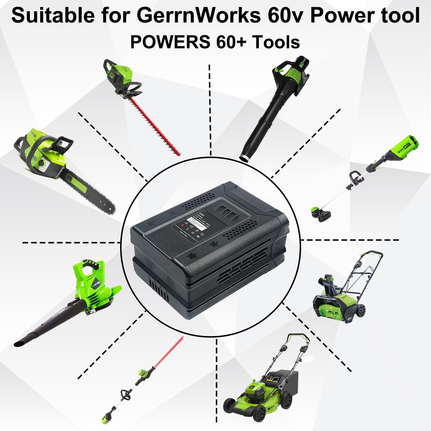 Dtk Replacement For Greenworks 60V Battery Lb60A00 Lb60A01 Lb60A02 Lb60A03