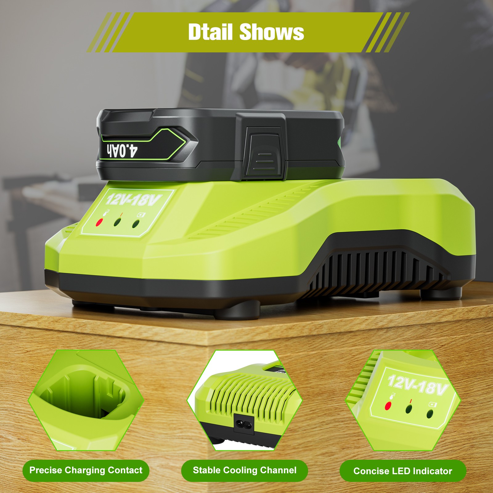 Rapid Fast Charger For RYOBI P108 18V One Plus High Capacity Li-ion (NO Battery)