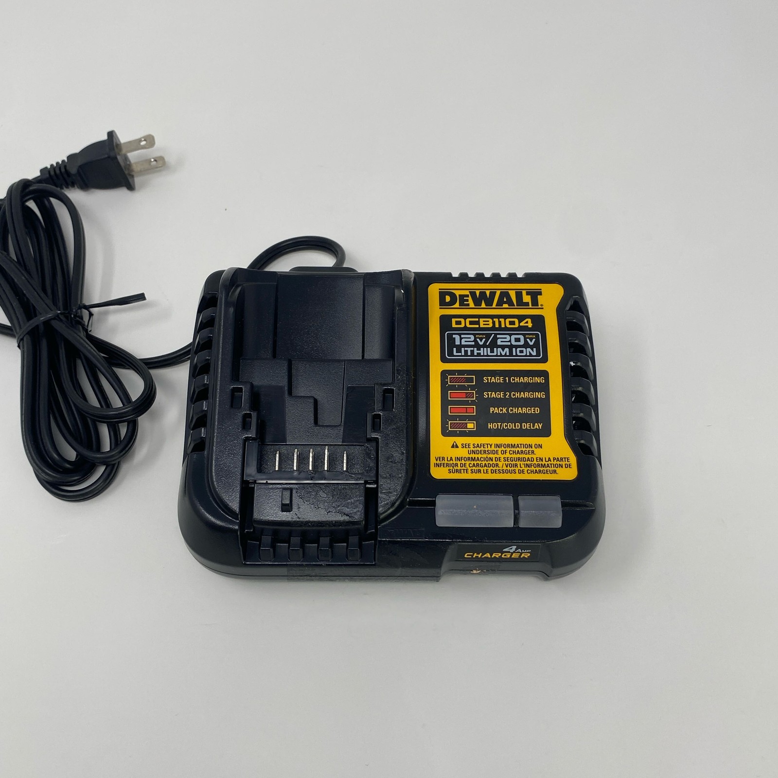 DEWALT DCB1104 12V/20V MAX 4A Battery Charger – Black