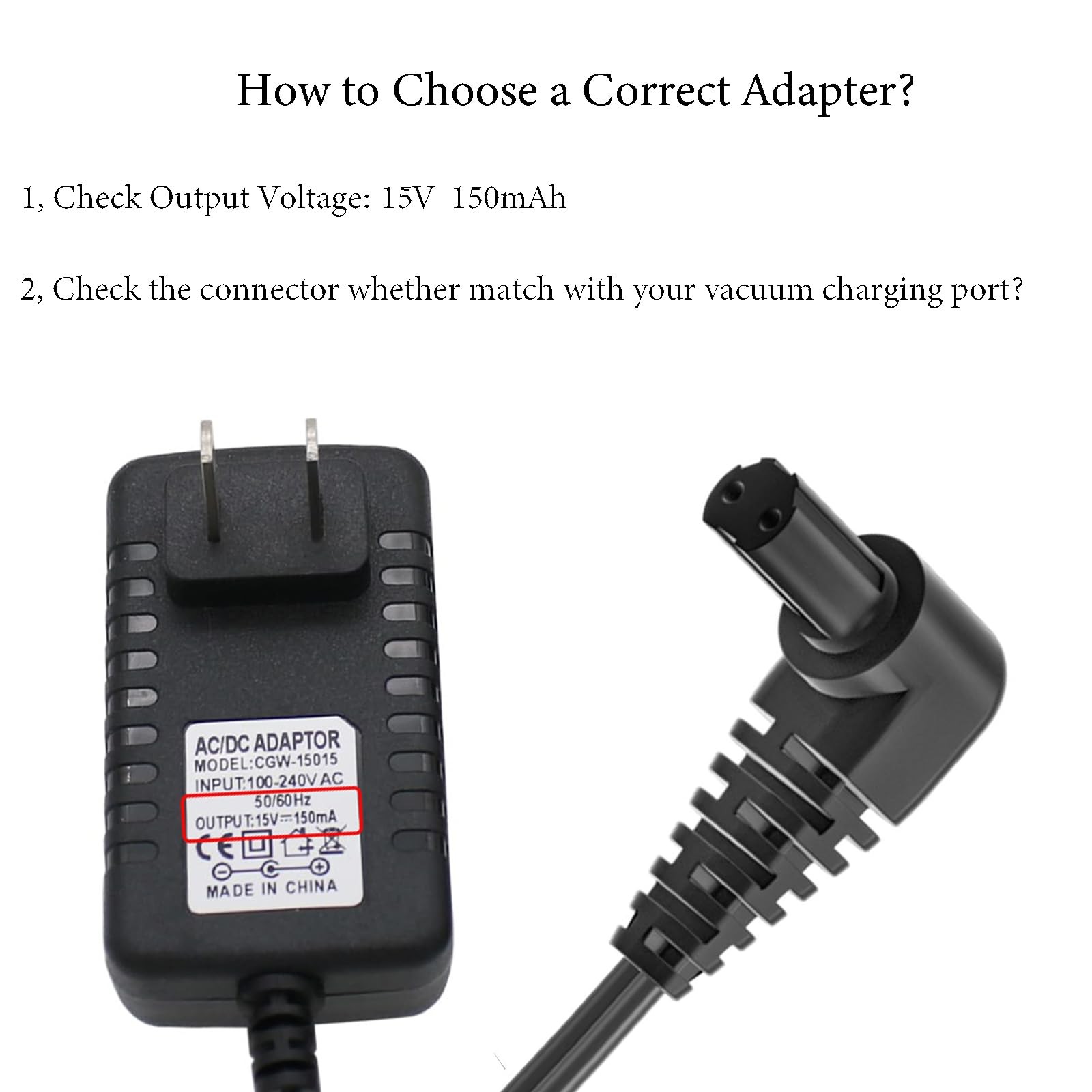 15V Charger Replacement for Black and Decker Dustbuster HLVA315J