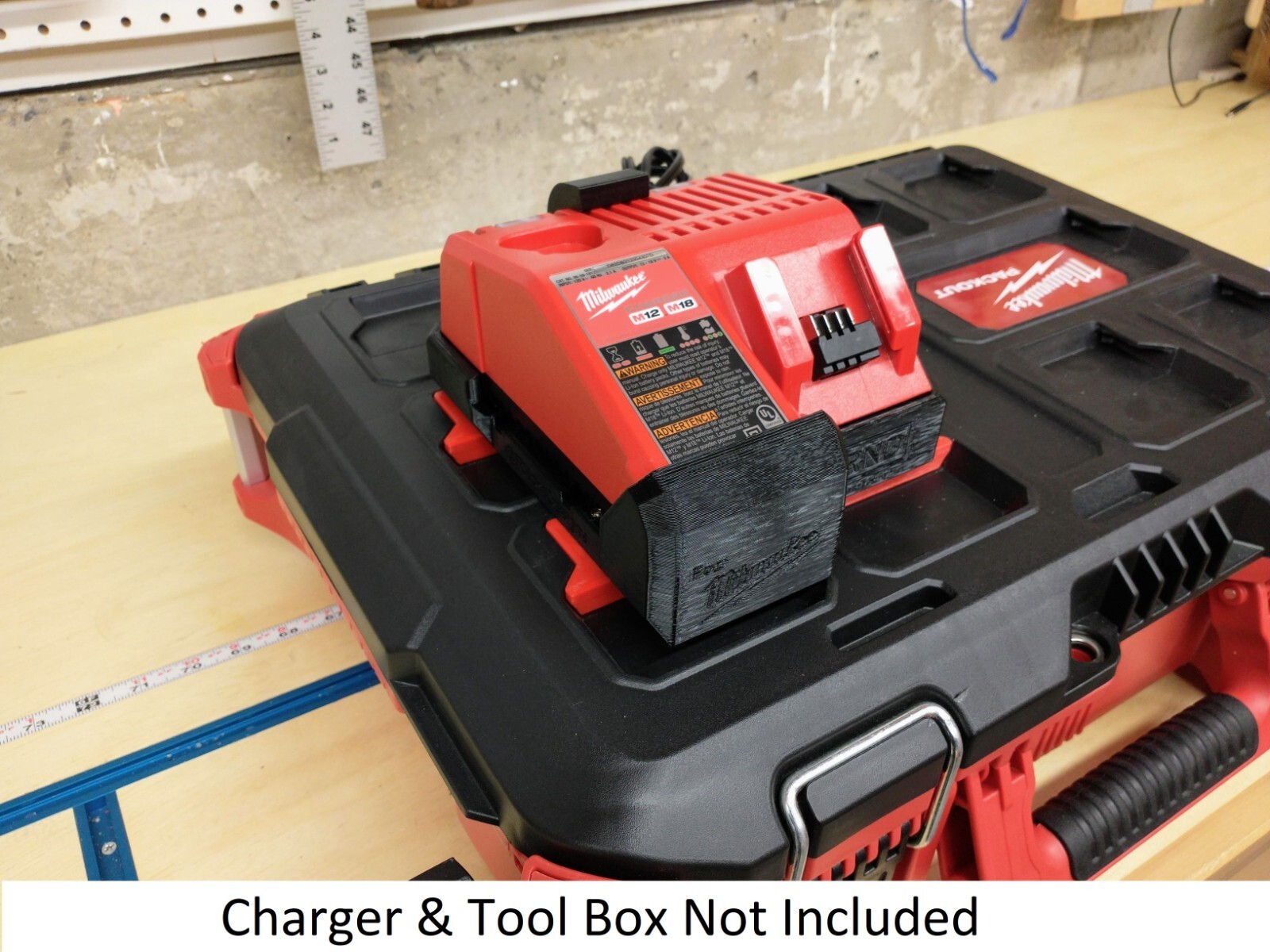 Packout Mount for Milwaukee M12 & M18 Charger (Model 48-59-1812 / 48-59-1808)