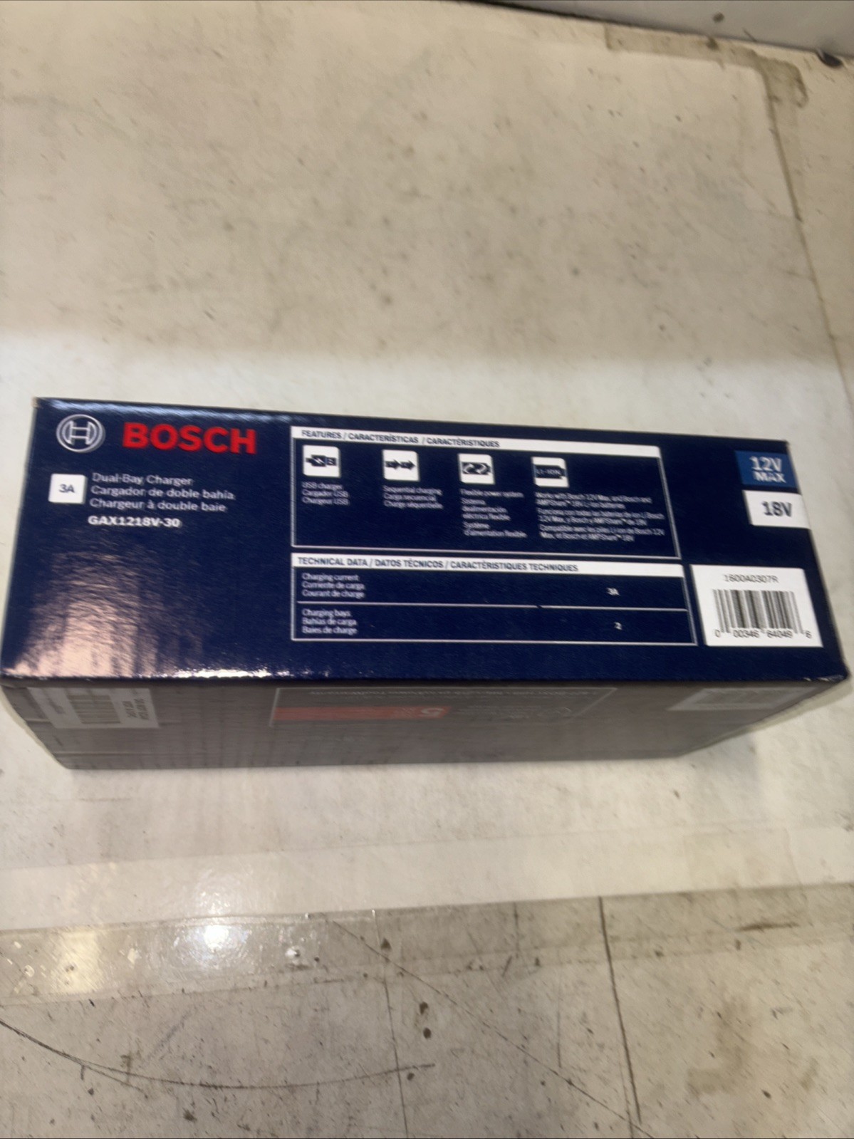 New Bosch Gax1218v-30 Lithium Ion Battery Charger 12v Max 18v New in Box.R 9015