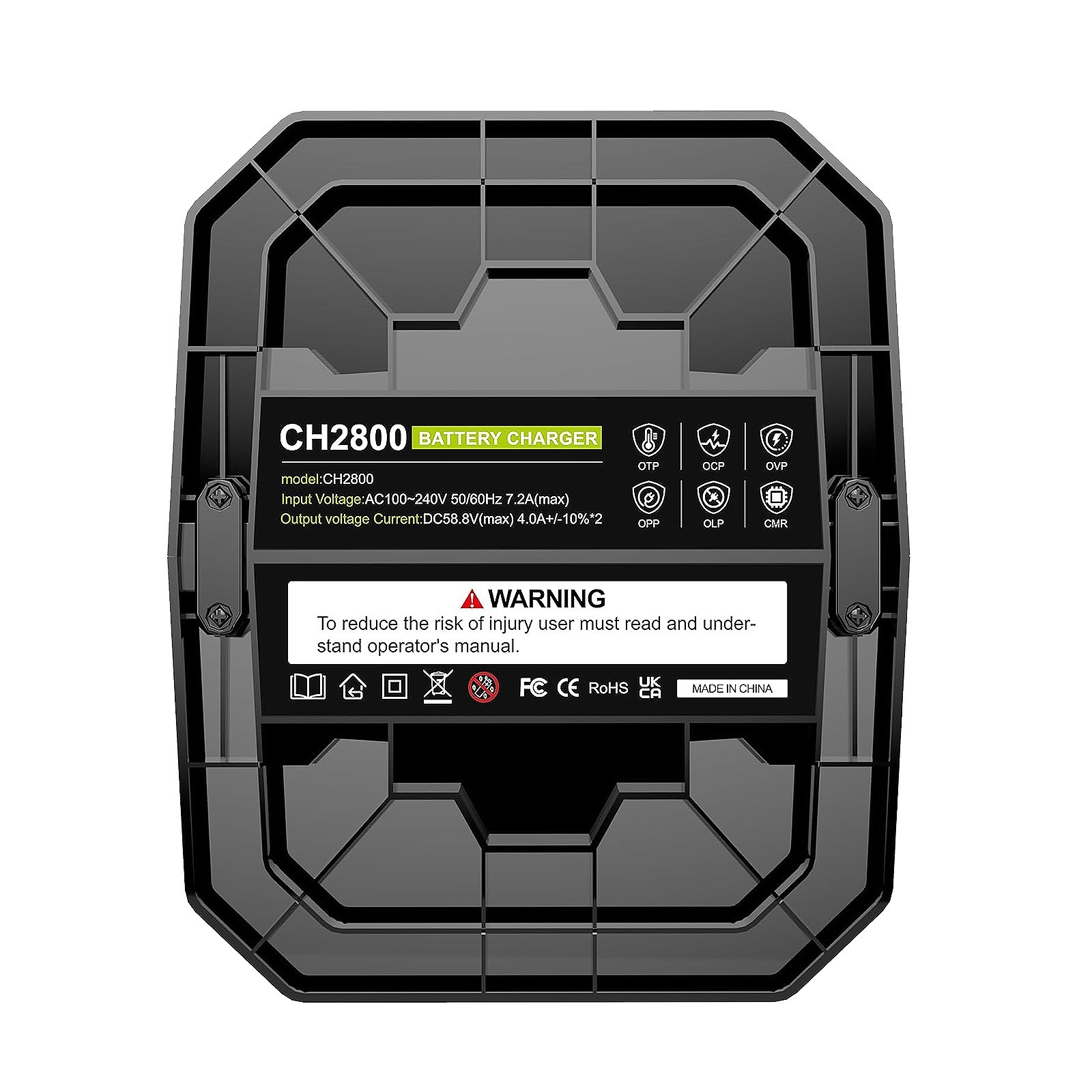 Fast Dual Port Charger CH2800D For EGO Power+ 56V Battery BA2800T BA4200T BA1400