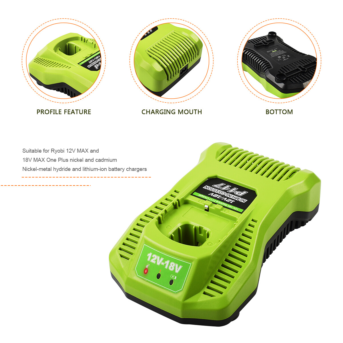 Rapid NEW Charger For RYOBI P108 18V One Plus High Capacity Lithium-ion Battery