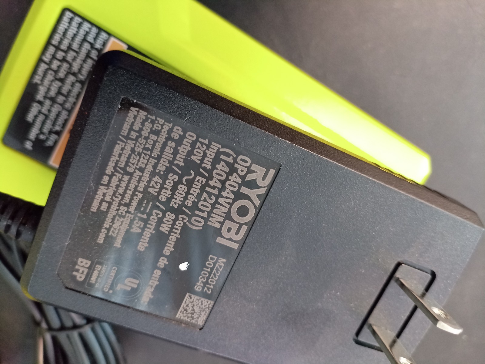 For Ryobi OP408VNM 40V Lithium-Ion Battery Rapid Charger OP406VNM 40-Volt NEW