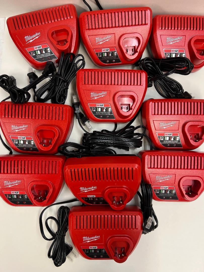 NEW Milwaukee M12 12 Volt Charger Red Lithium-Ion 48-59-2401 *10 PACK*