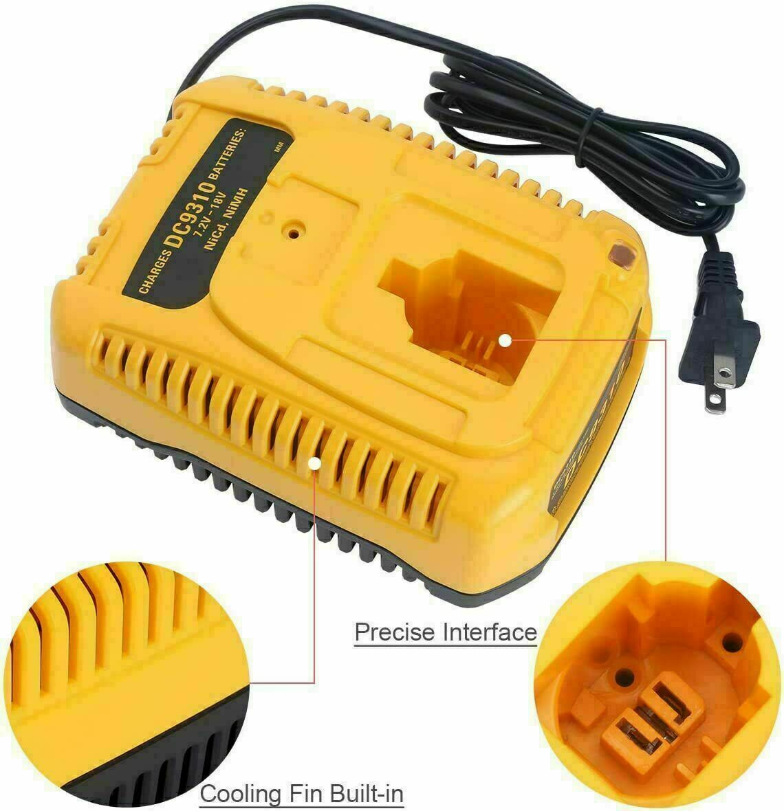 1~2x 18 Volt for Dewalt 6.0Ah Battery DC9096-2 DC9098 DC9099 DW9096 DC9096 5.5Ah