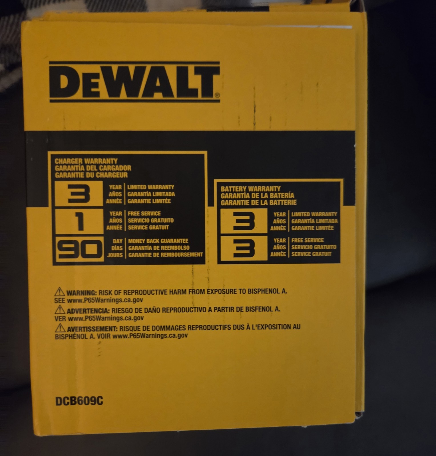 DEWALT FLEXVOLT 20V/60V Battery Included & Charger Kit Yellow DCB609C