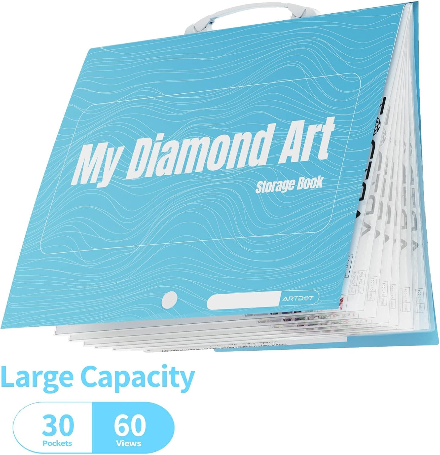 ARTDOT A3 Storage Book for Diamond Art Kits, Portfolio Folder for Diamond Painti