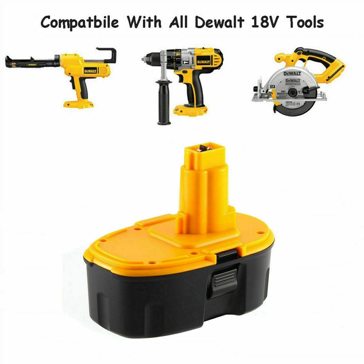 18V For Dewalt 18 VOLT 4.8Ah XRP DC9096 DC9098 DC9099 DW9116 Cordless Battery