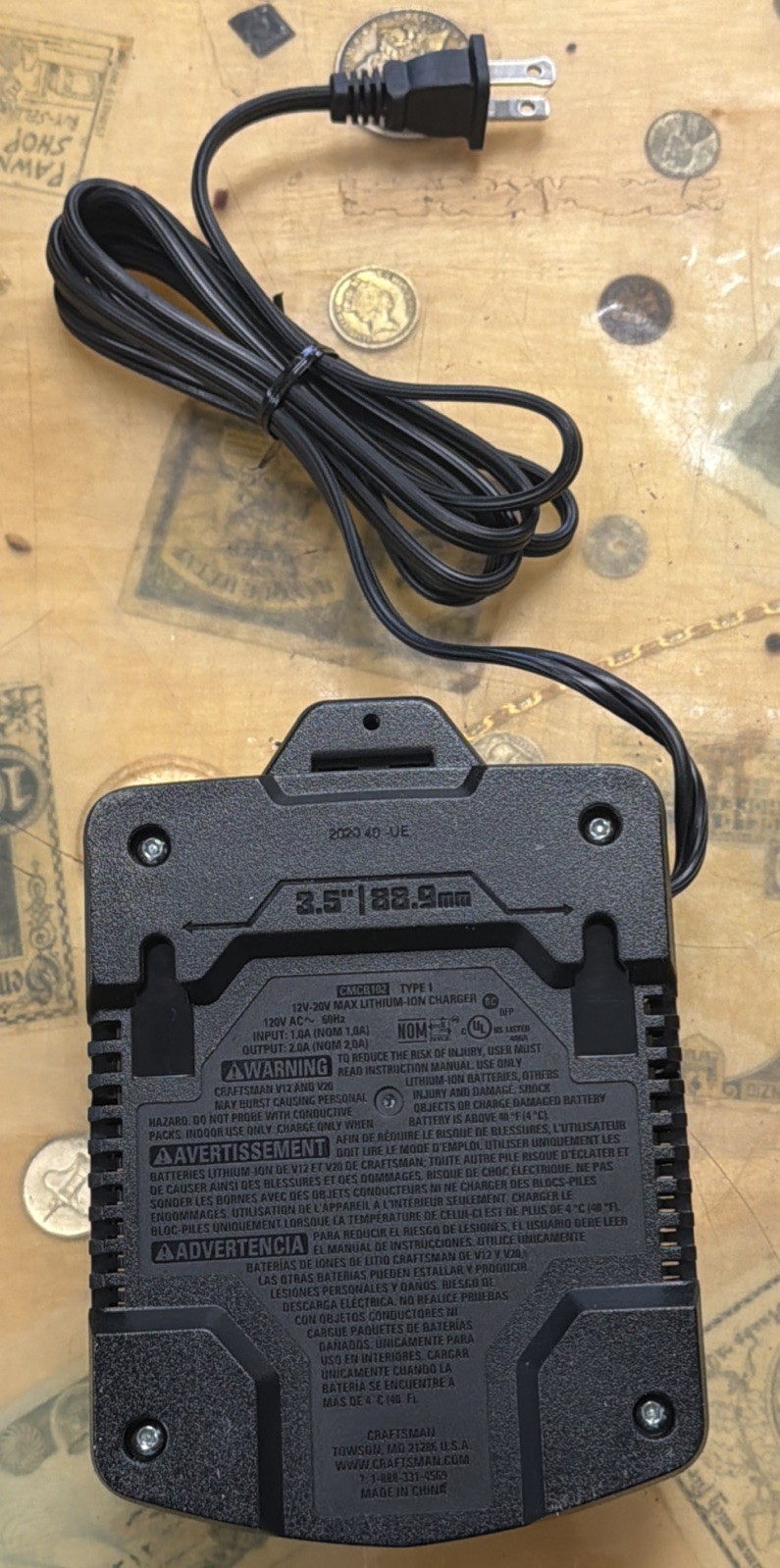 Craftsman CMCB102 Type 1 12V-20V Max Lithium-Ion Charger