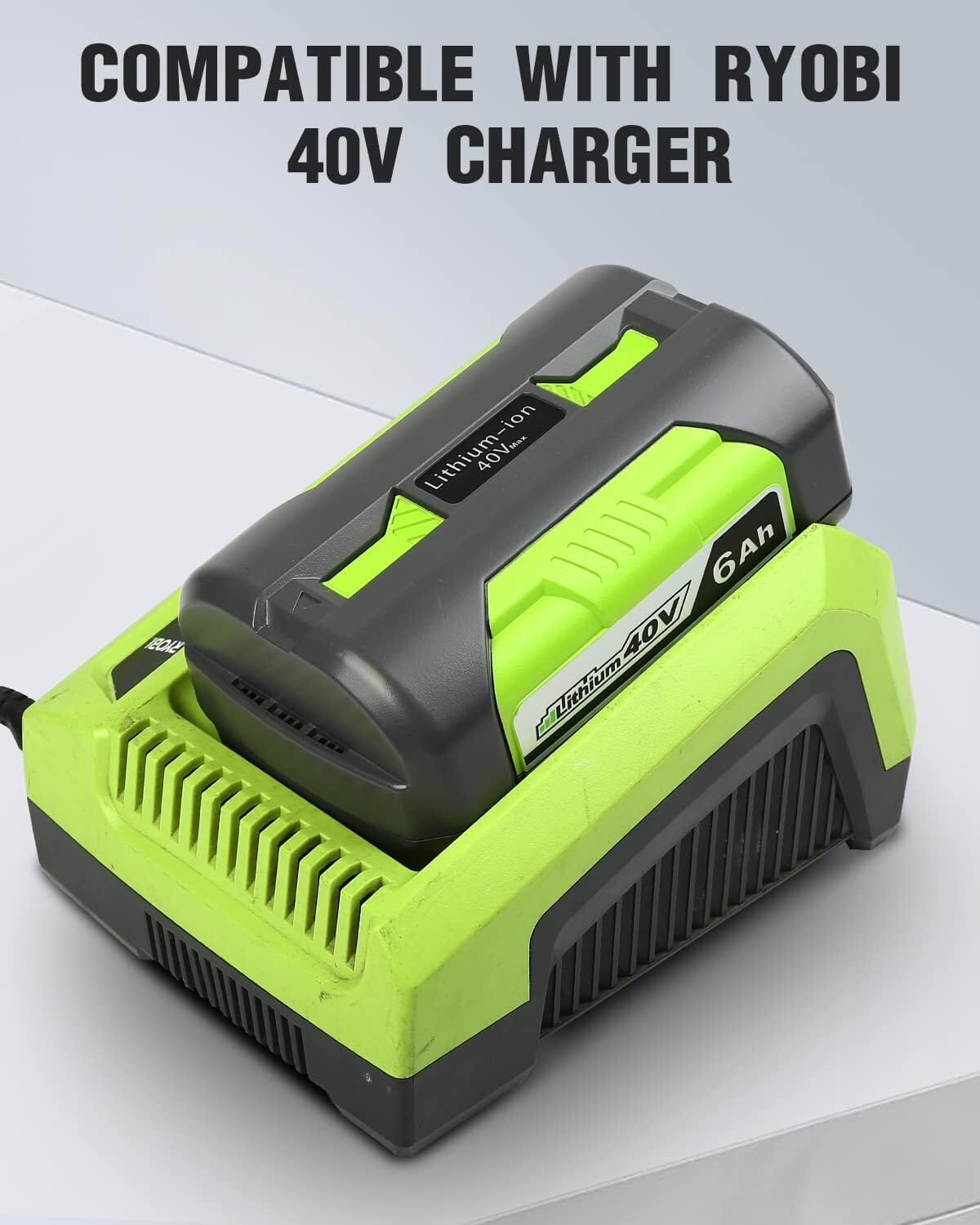 6.0Ah 40V Battery Replacement for Ryobi 40V Battery OP4040 OP4026 OP4030 OP4050.