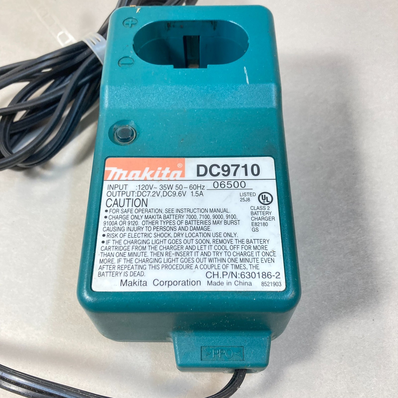 Makita Battery Charger DC9710 7.2-9.6V #06500