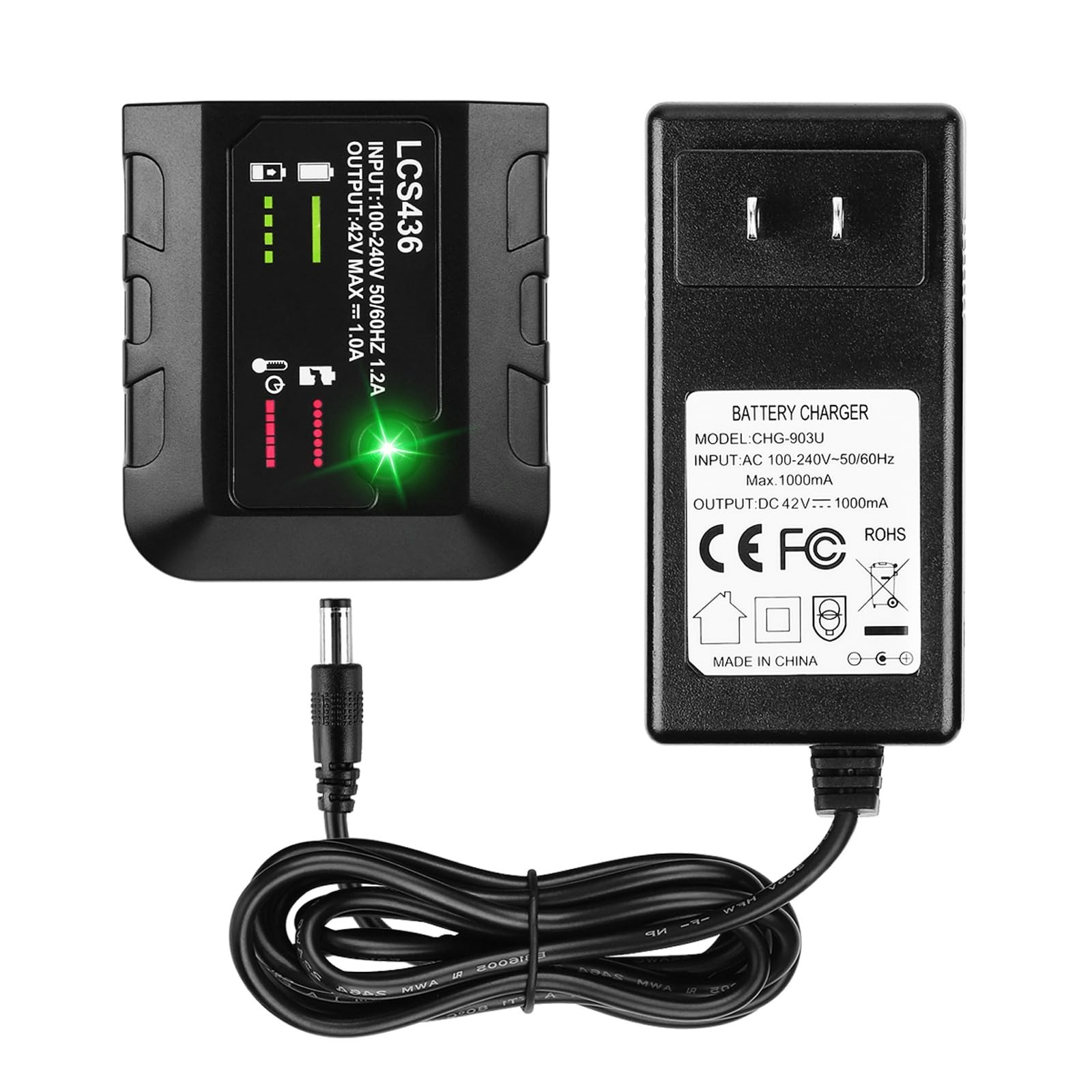 LCS436 40V 36V Battery Charger for Black & Decker LBXR36 LBX36 LBXR2036