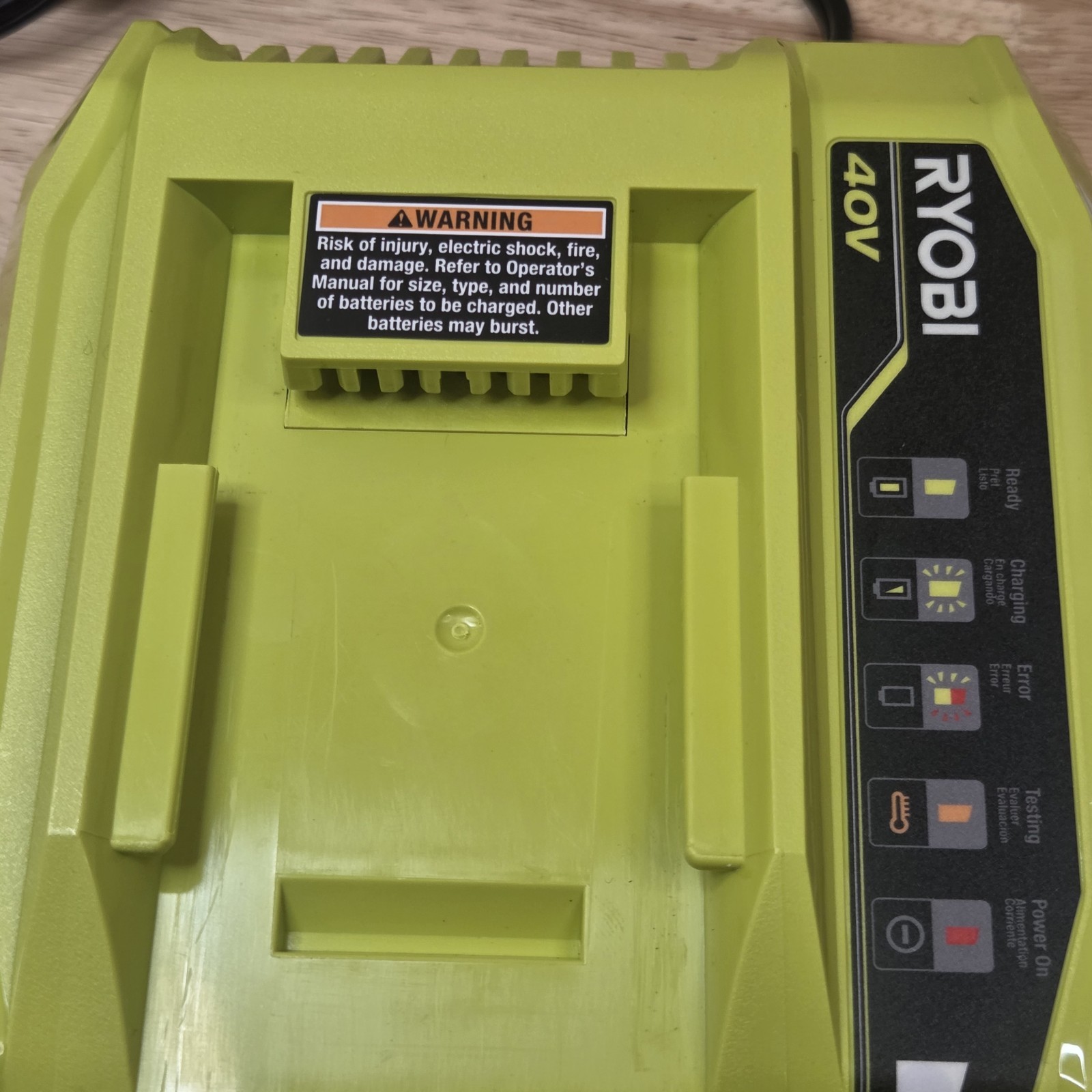 OEM Ryobi 40V Lithium-Ion Rapid Charger OP406 / OP40 6VNM 295W Brand New Unused