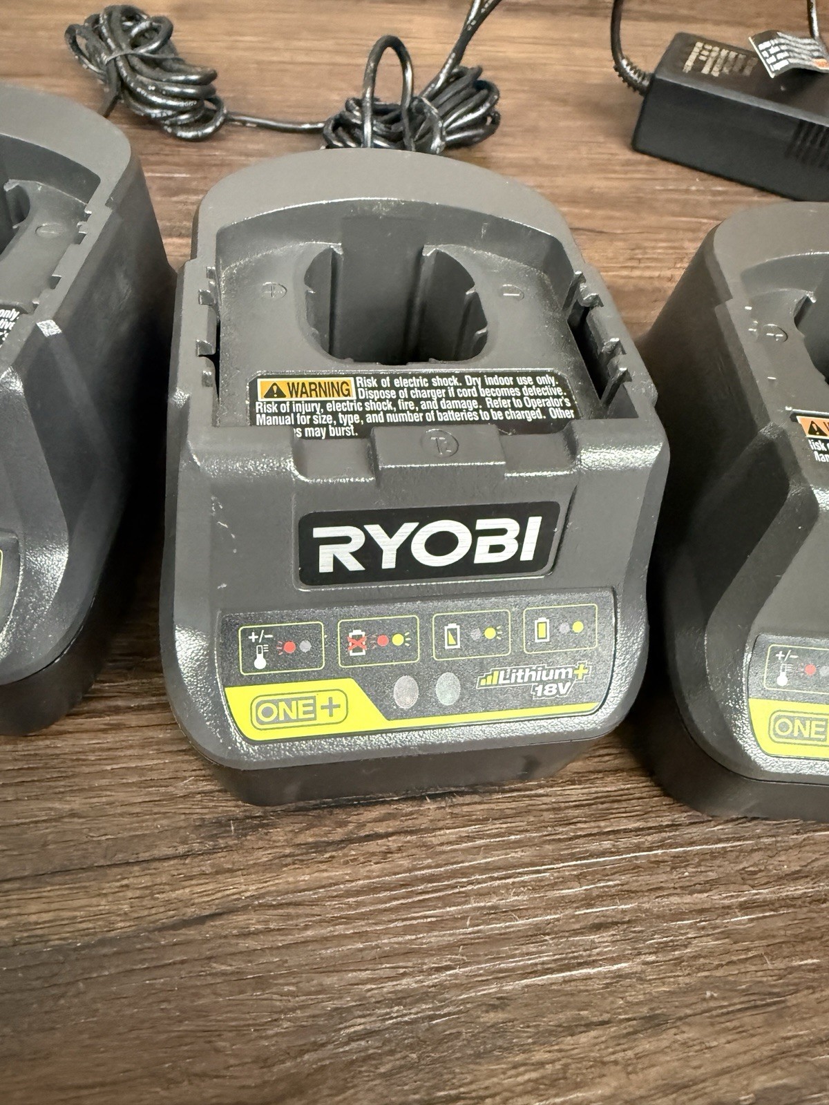 Lot Of 3 Ryobi One+ 18V Battery Charger Genuine OEM Model P118B 140350004