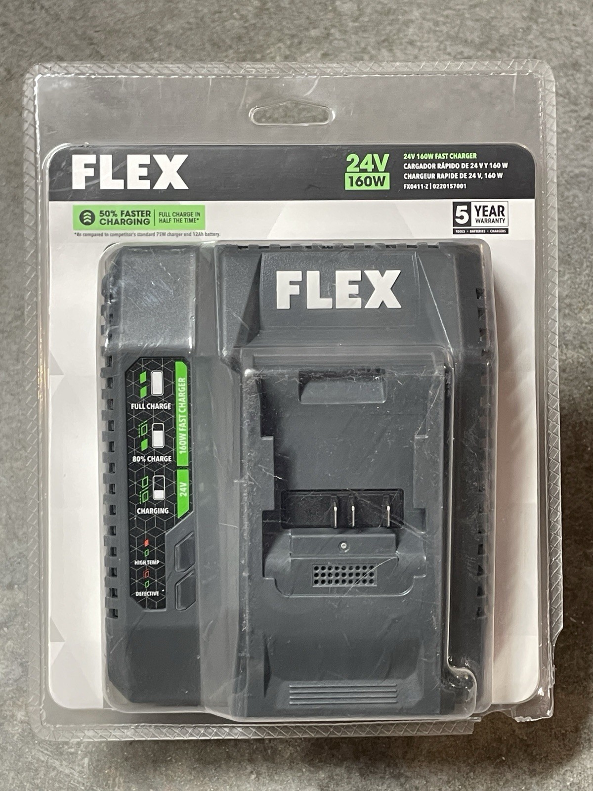 Genuine FLEX FX0411-Z 24Volt 160W Fast Charger ~Sealed~ Battery Charger