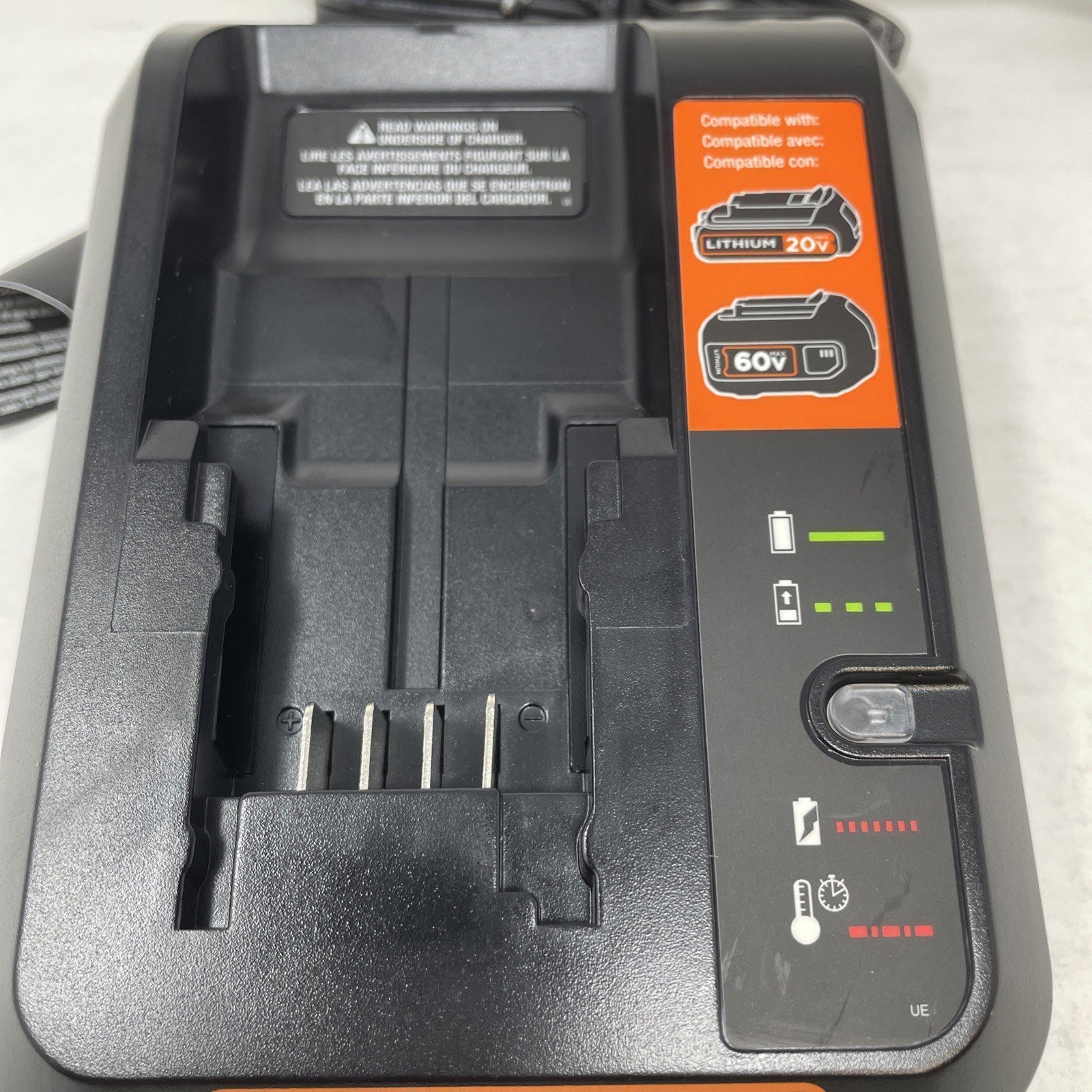 OEM Black & Decker 20V 60V Lithium-Ion Battery Charger BDCAC60B
