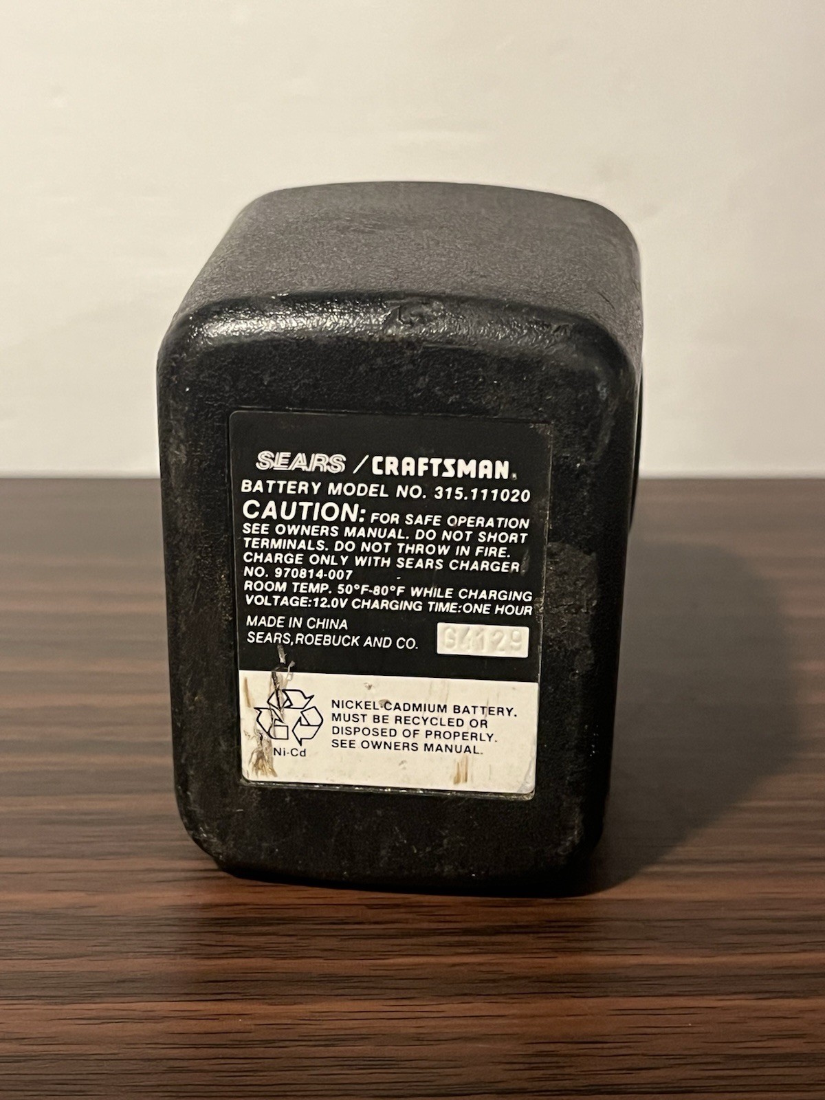 Rare Sears Craftsman 315.111020 Cordless Tool Drill Battery 12.0 V