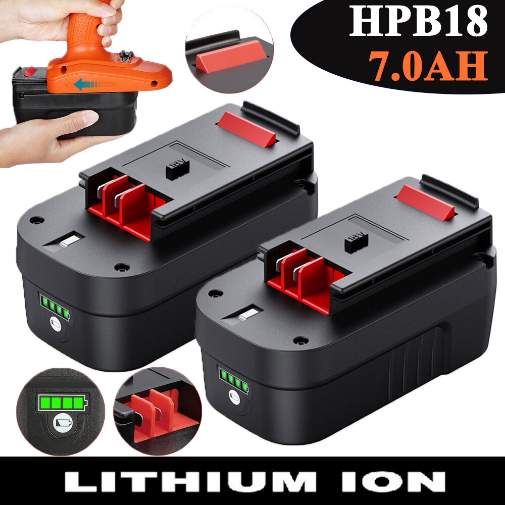 2-Pack 18 Volt For Black and Decker HPB18 7.0Ah Battery HPB18-OPE 244760-00A 18V