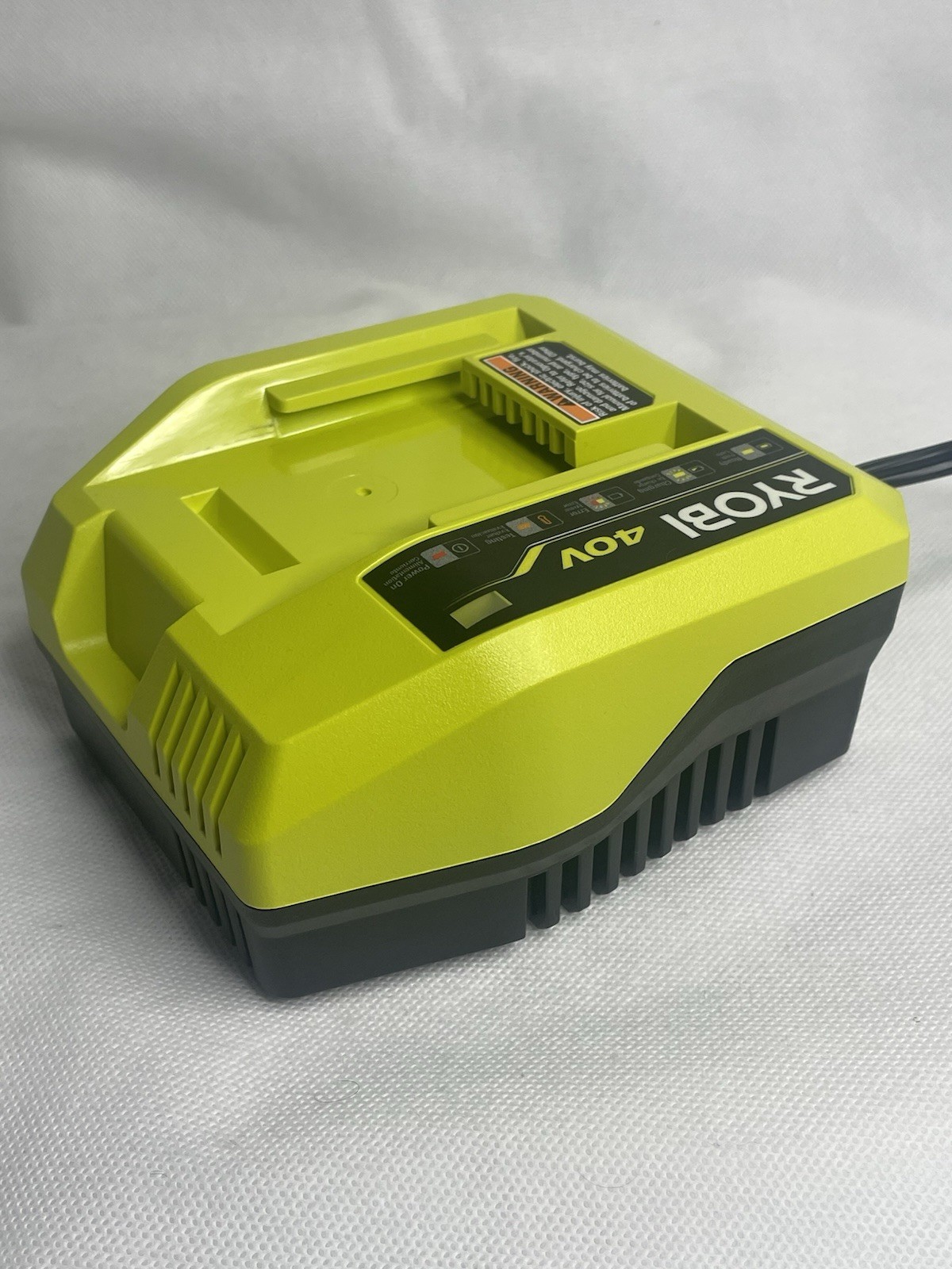RYOBI 40V Lithium-Ion Fast Charger 3 3/4 Compatible Lime Green OP408VNM