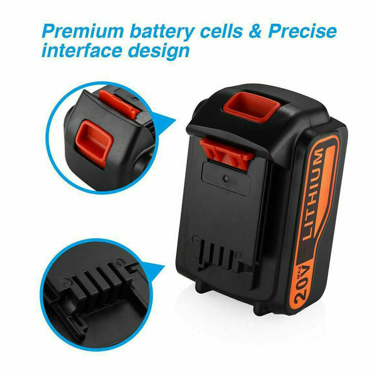3.0Ah 20-Volt LB2X4020 Battery FOR Black & Decker 20V MAX Lithium LBXR20 LBX20