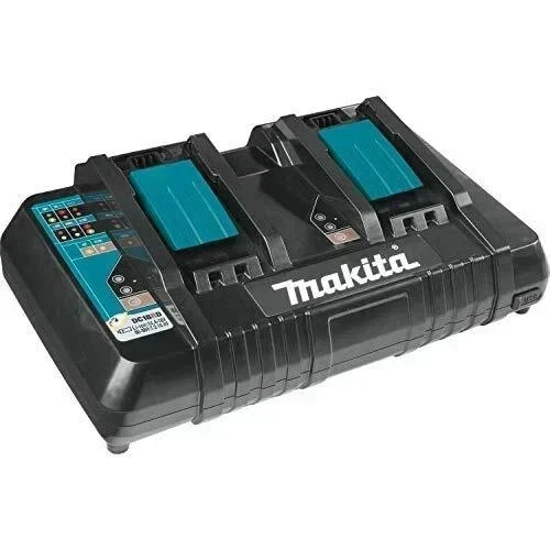 Makita DC18RD 18V Lithium-Ion Dual Port Rapid Optimum Charger, 2-Port
