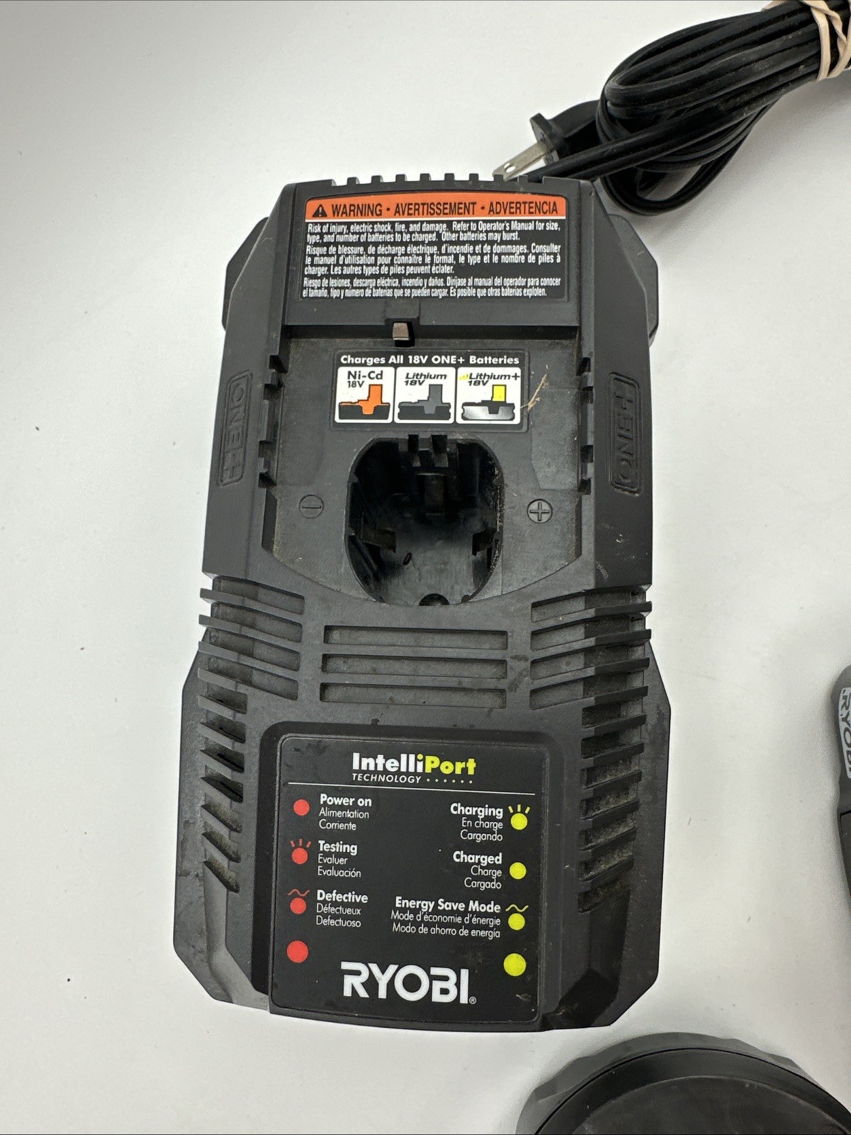 Ryobi P118 Battery Charger 18v One+ Plus IntelliPort + 3 Batteries Lot P102 P190