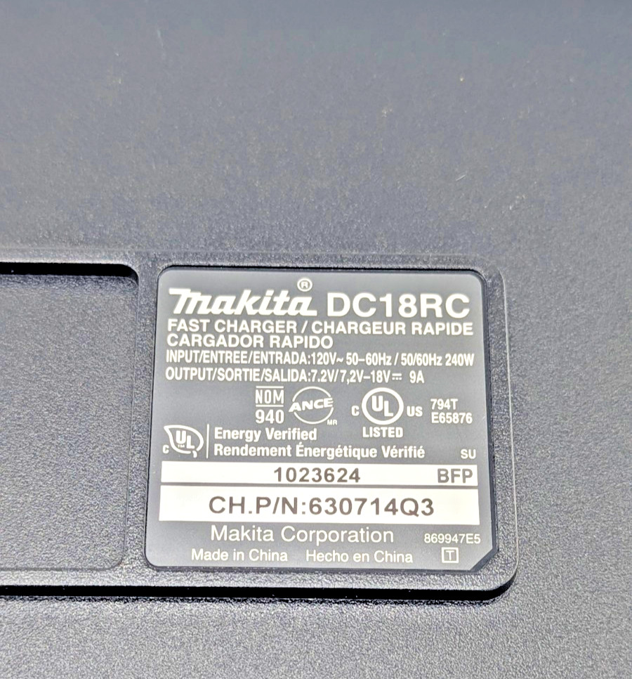 Makita DC18RC Genuine 18V Li-Ion Rapid Battery Charger OEM Brand New Unboxed