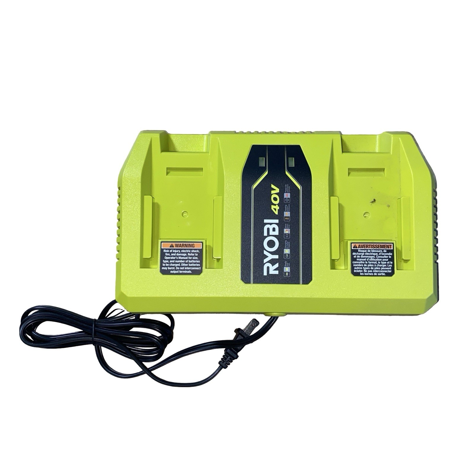 RYOBI 40-Volt Lithium Ion Dual Port Rapid Charger OP409 USED