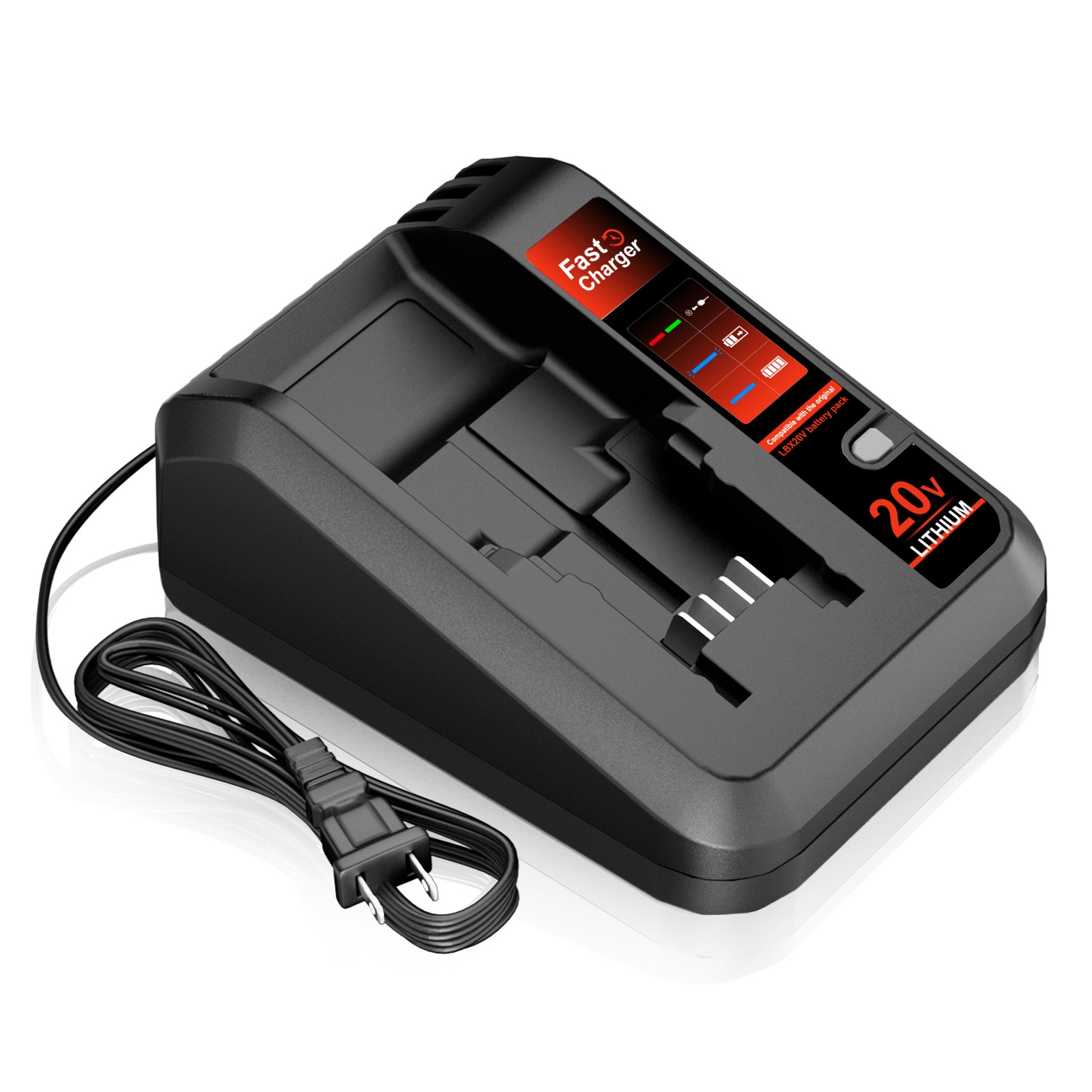 Quick Charger for Black and Decker 20V Max Li-Ion Battery LBXR20 LBX4020 LBX20