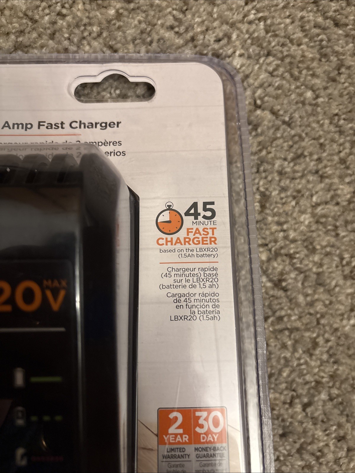BLACK+DECKER 20-Volt or 12-Volt Lithium-Ion Battery Charger New