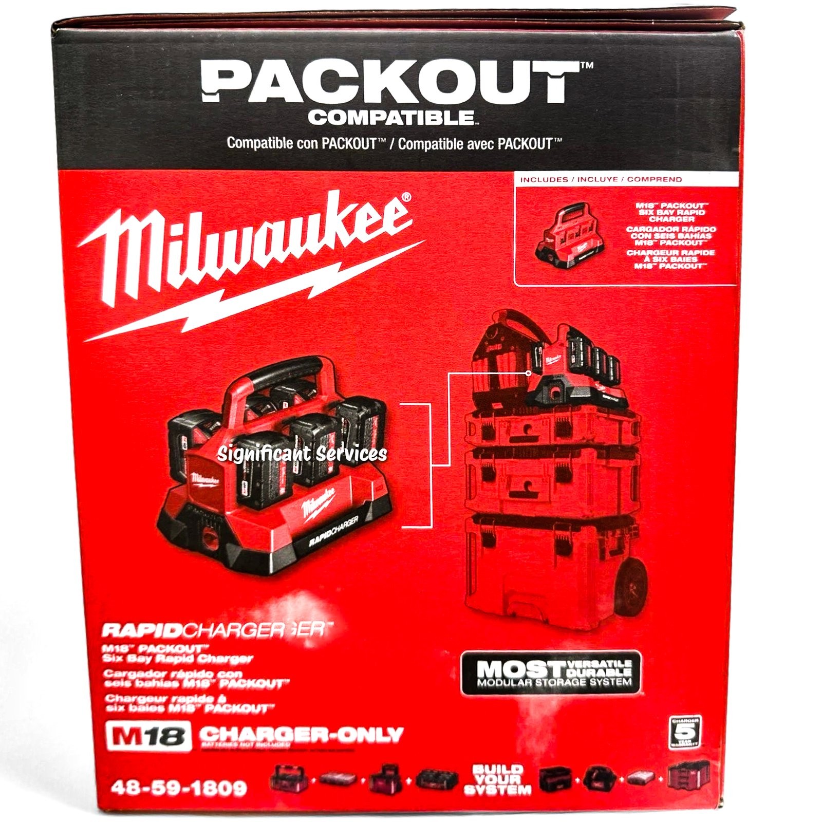 Milwaukee M18 PACKOUT Six Bay Rapid Charger