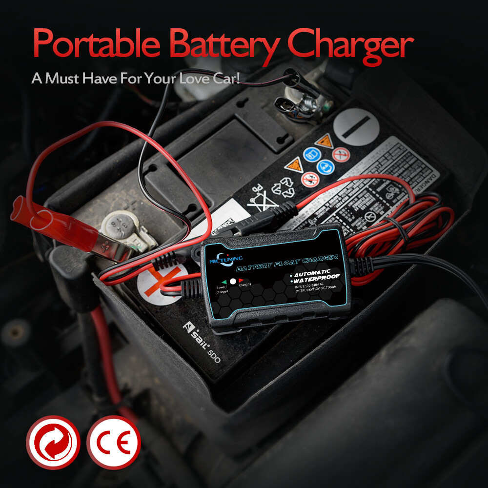 6V/12V Smart Battery Charger Maintainer for AGM GEL Wet Battery Car Motorcycles