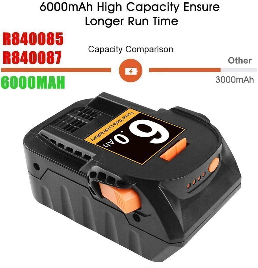 1~2 x for Ridgid R840085 8.0Ah Lithium Battery Rigid 18Volt R840087 Power Tools