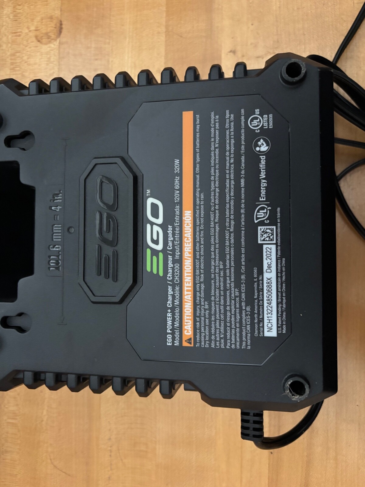 EGO Power CH3200 320W 56-Volt Lithium-ion Fast Charger