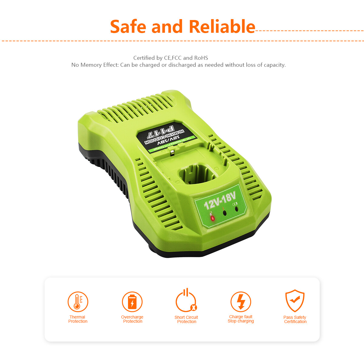 Rapid NEW Charger For RYOBI P108 18V One Plus High Capacity Lithium-ion Battery