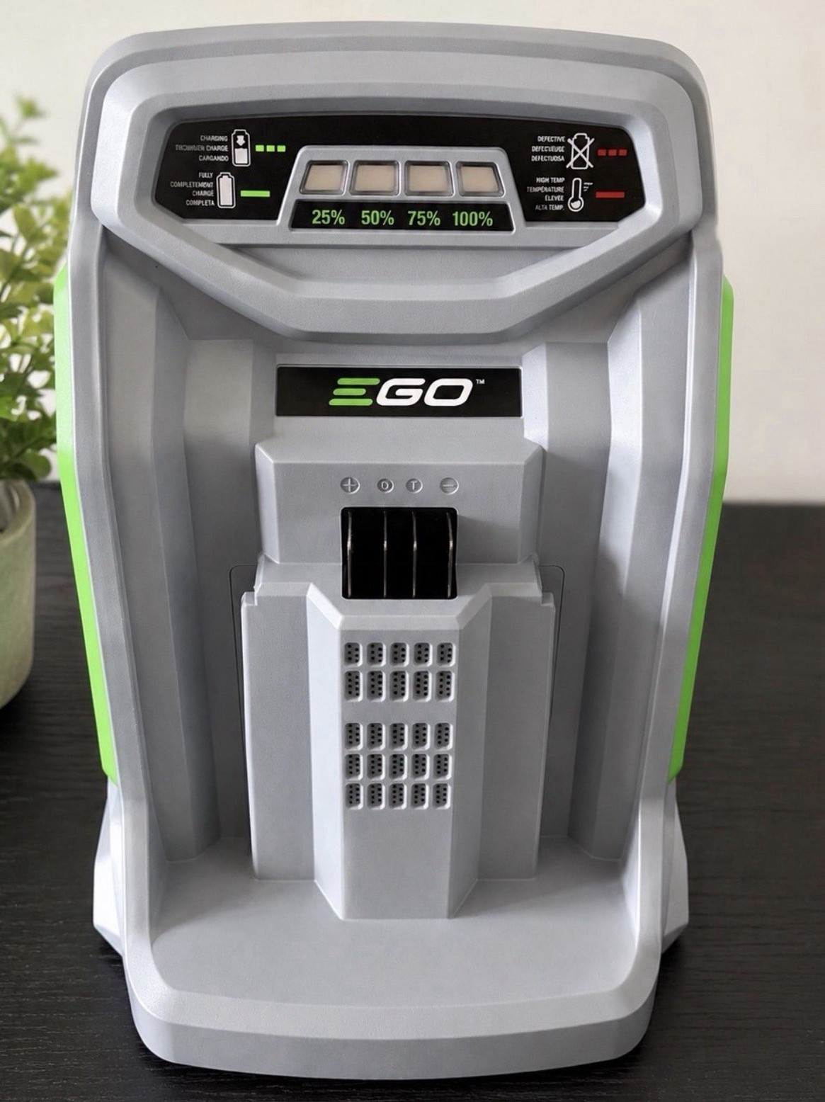 EGO Power+ 550 Battery Charger, Charge Status Indicator, Gray, 1-Battery 120V