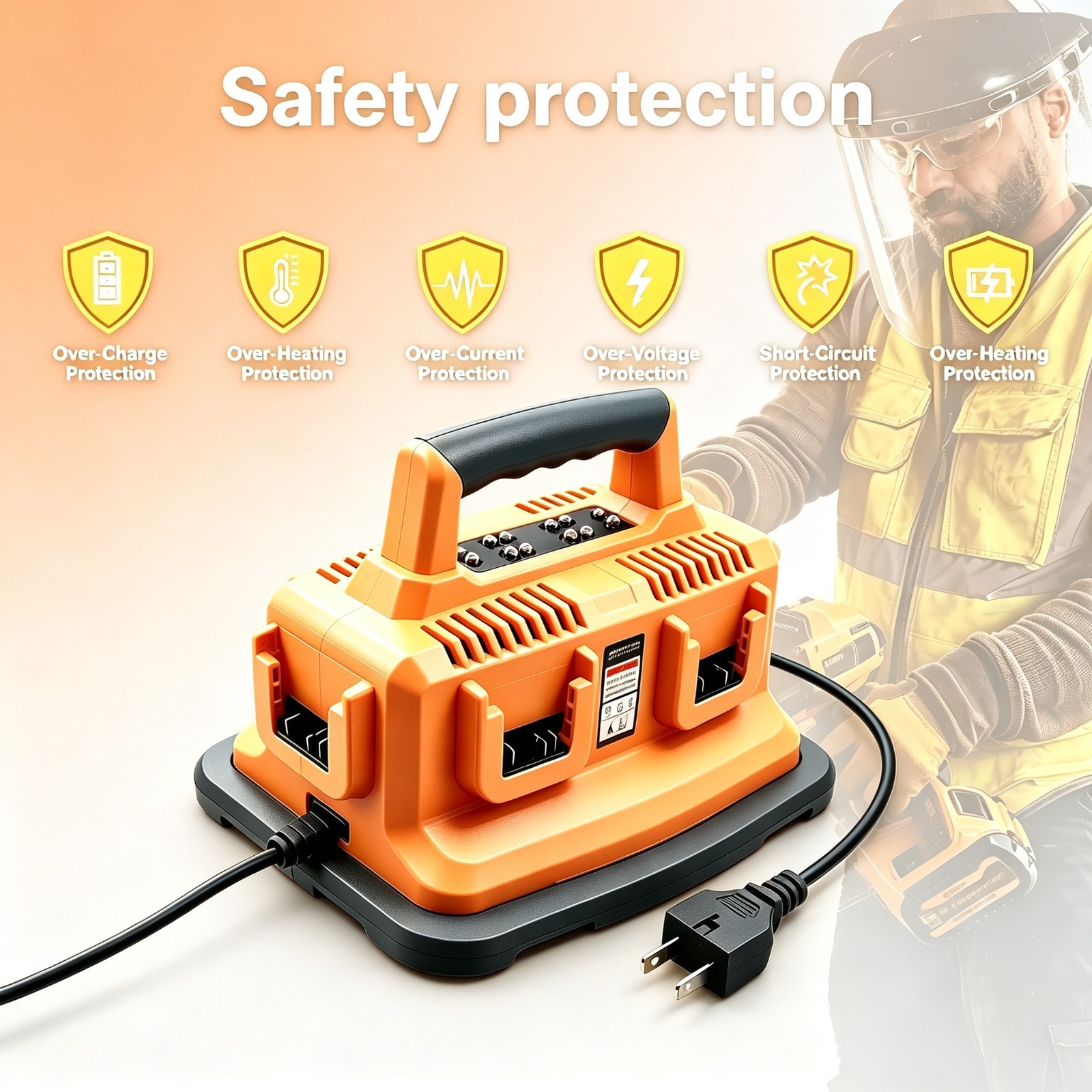 For Dewalt 20V 60V Max 6 Port Multi Fast Charger Station DCB104 DCB118 DCB1112